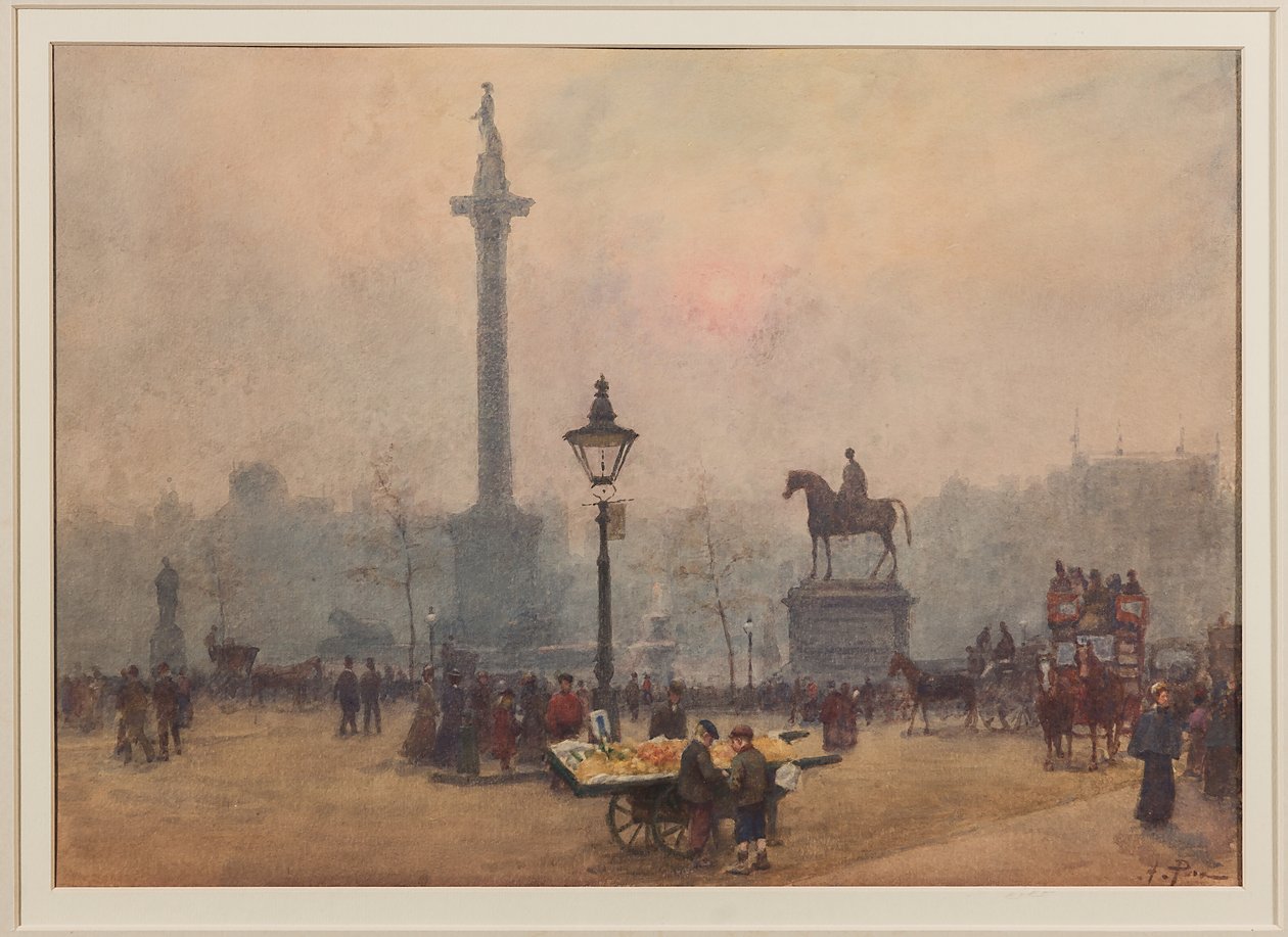 Trafalgar Square (akvarell) alkotó: Alberto Pisa