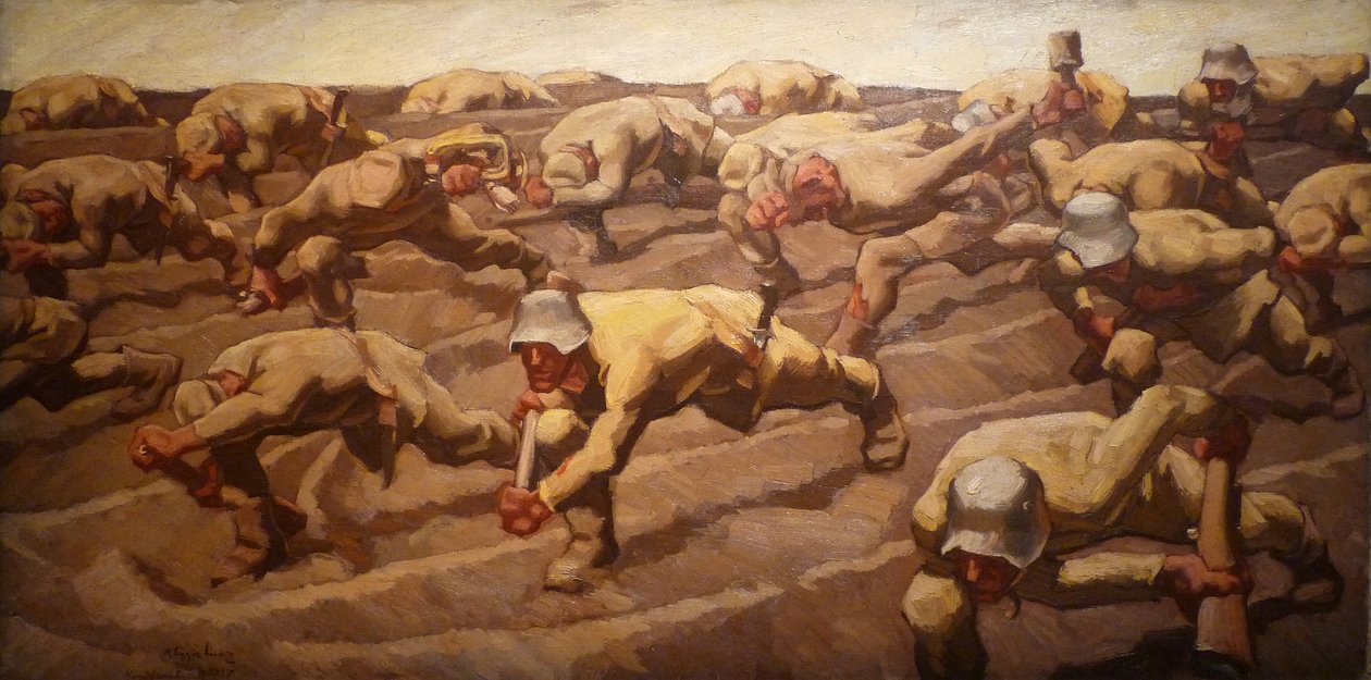 Észak -Franciaország, 1917 alkotó: Albin Egger Lienz