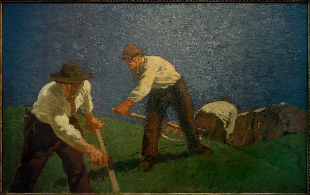 Hegyi fűnyíró alkotó: Albin Egger Lienz