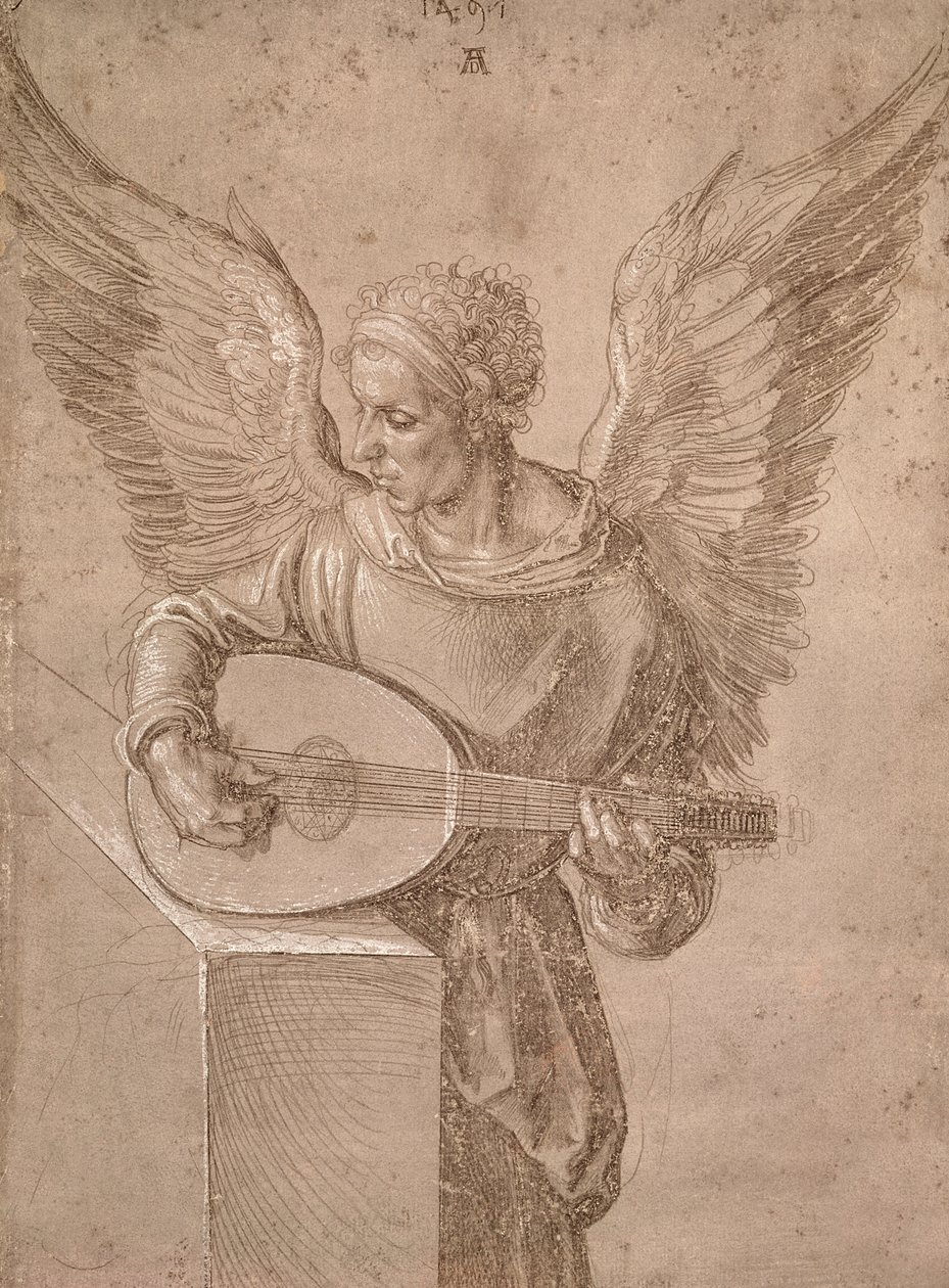 Angyal lanton játszik, 1491 alkotó: Albrecht Dürer