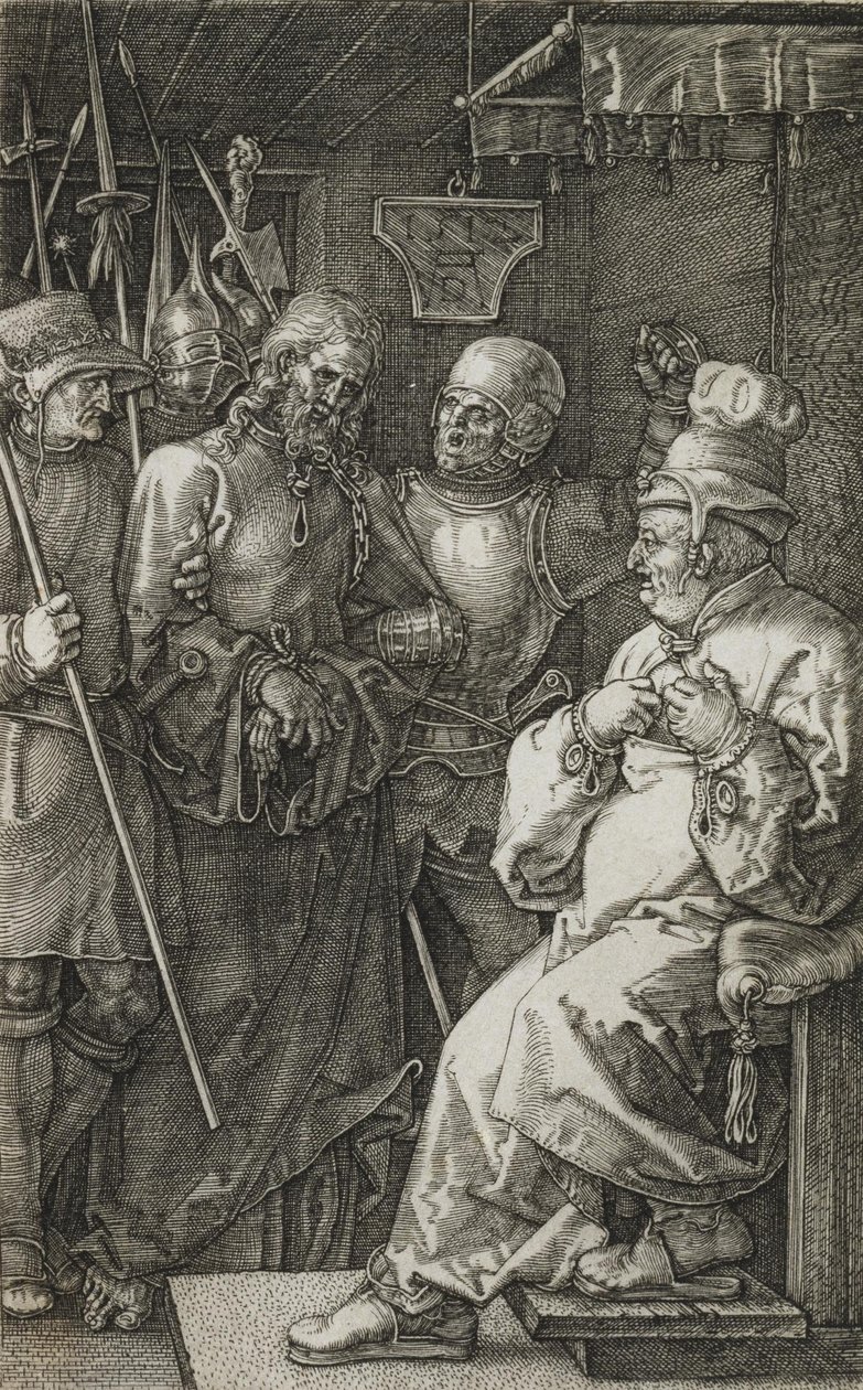 Krisztus Kaifás előtt alkotó: Albrecht Dürer