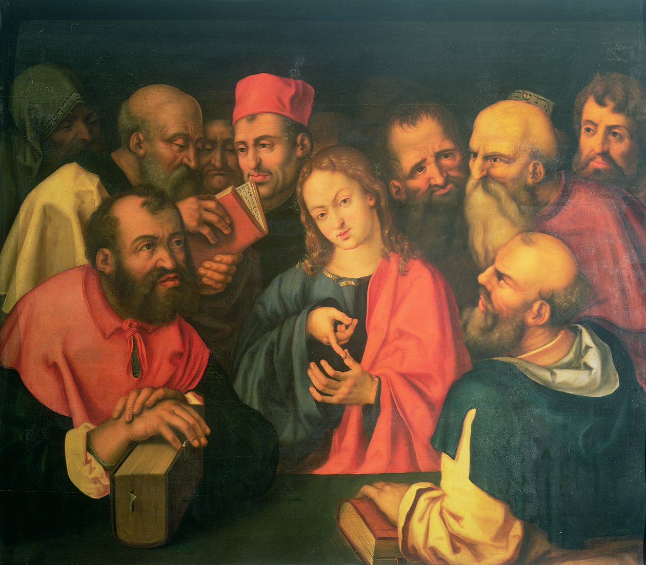 Krisztus, tizenkét éves, az írástudók között, a 16. vagy a 17. században alkotó: Albrecht Dürer