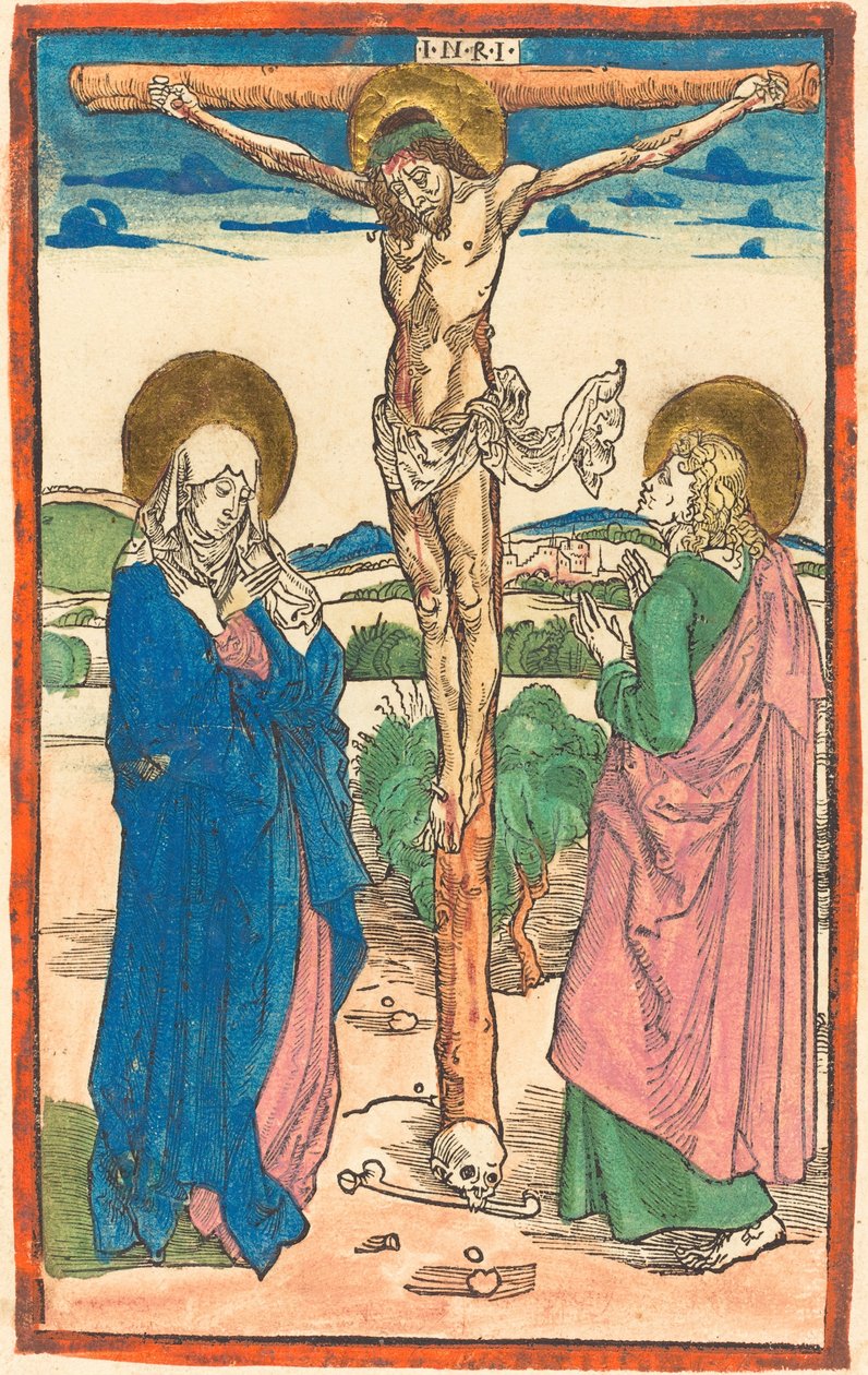Krisztus a Szűz és Szent János keresztjén alkotó: Albrecht Dürer