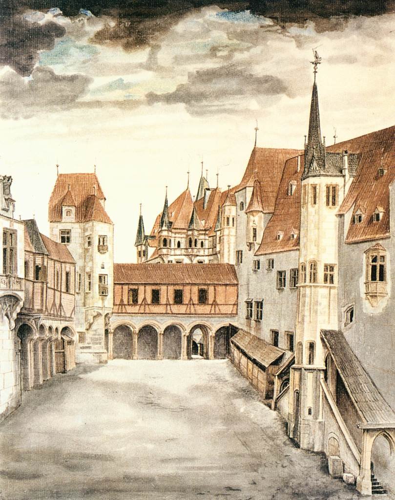 Az egykori kastély udvara Innsbruckban alkotó: Albrecht Dürer