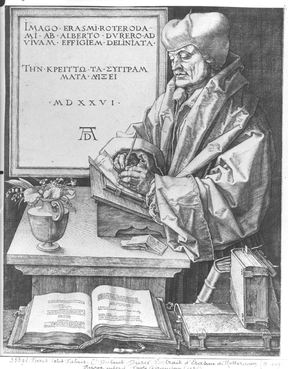 Desiderius Erasmus (1466-1536) rotterdami, 1526 alkotó: Albrecht Dürer