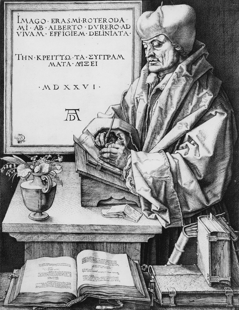 Desiderius Erasmus (1466-1536) rotterdami, 1526 alkotó: Albrecht Dürer