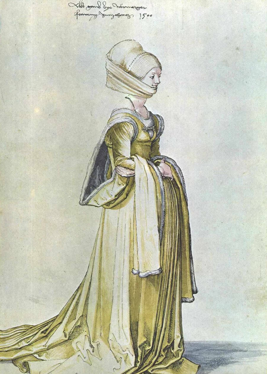 Egy nürnbergi nő táncruhában alkotó: Albrecht Dürer