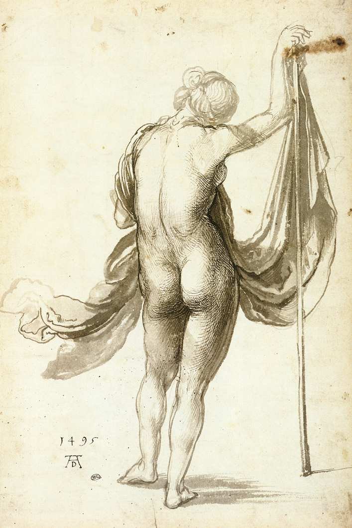 Női akt a hátulról alkotó: Albrecht Dürer