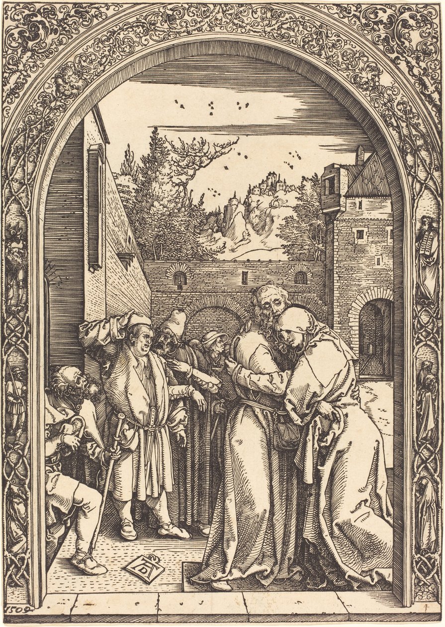 Joachim és Anna az Aranykapunál alkotó: Albrecht Dürer