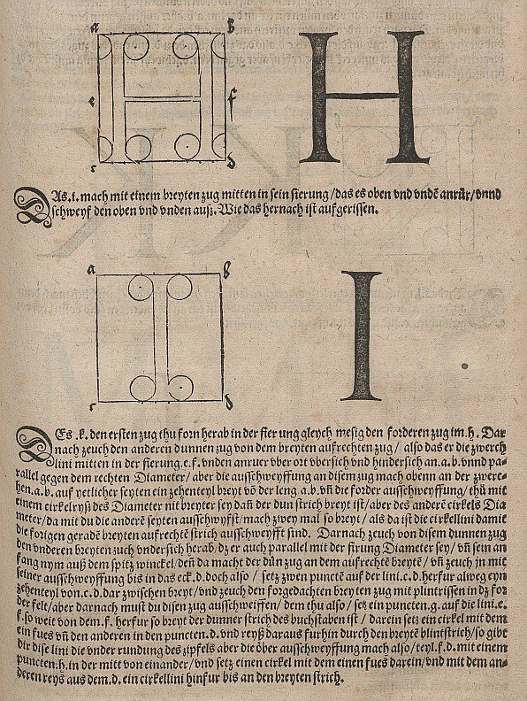 Betűk építése alkotó: Albrecht Dürer
