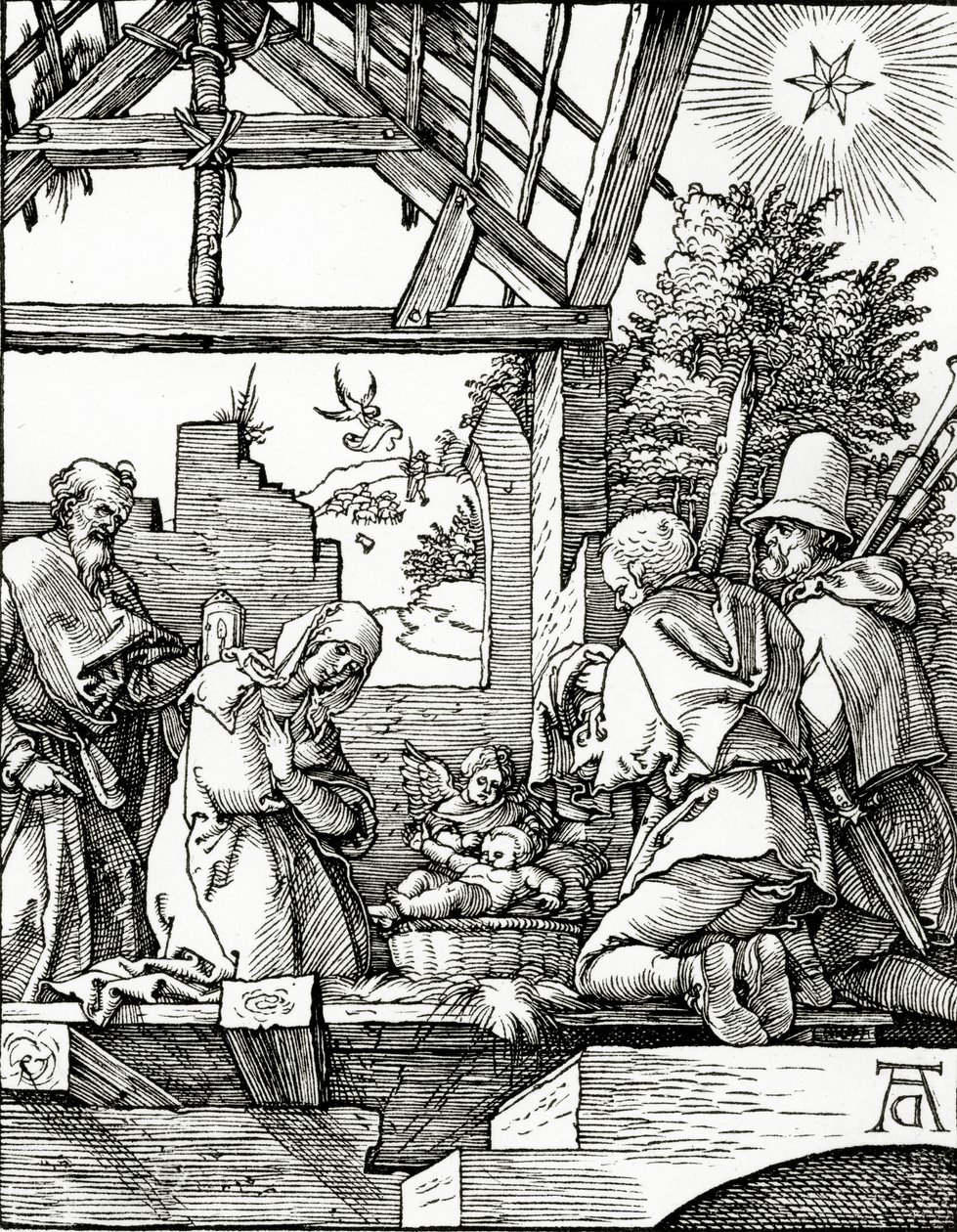 Születés, a kis passióból, 1510 alkotó: Albrecht Dürer