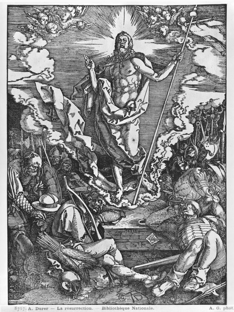 Feltámadás, A nagy szenvedély sorozatból, 1510 alkotó: Albrecht Dürer