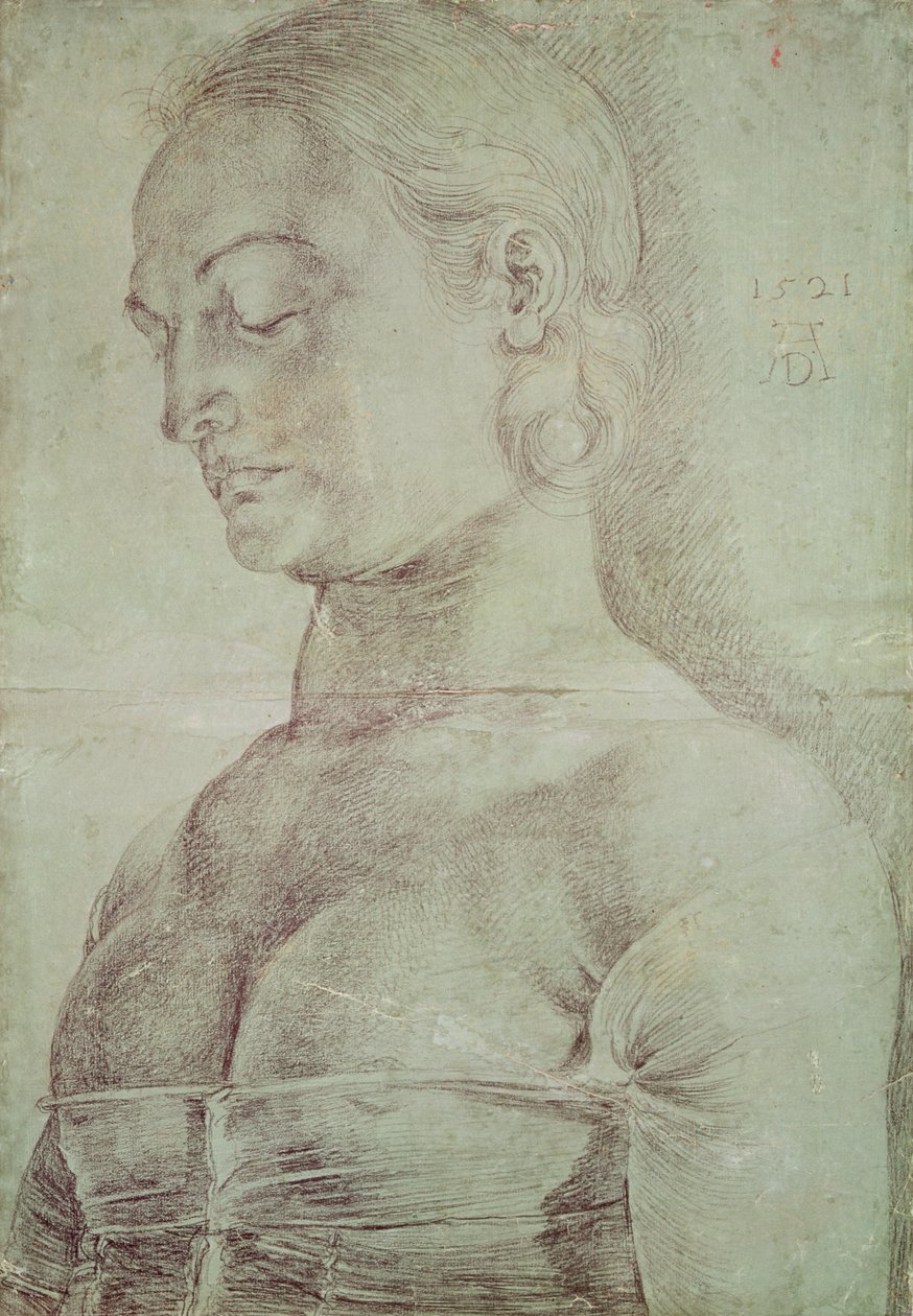 Szent Apollónia, 1521 (kréta papíron) alkotó: Albrecht Dürer