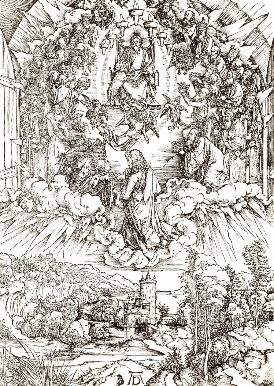 Szent János Isten és a vének előtt alkotó: Albrecht Dürer