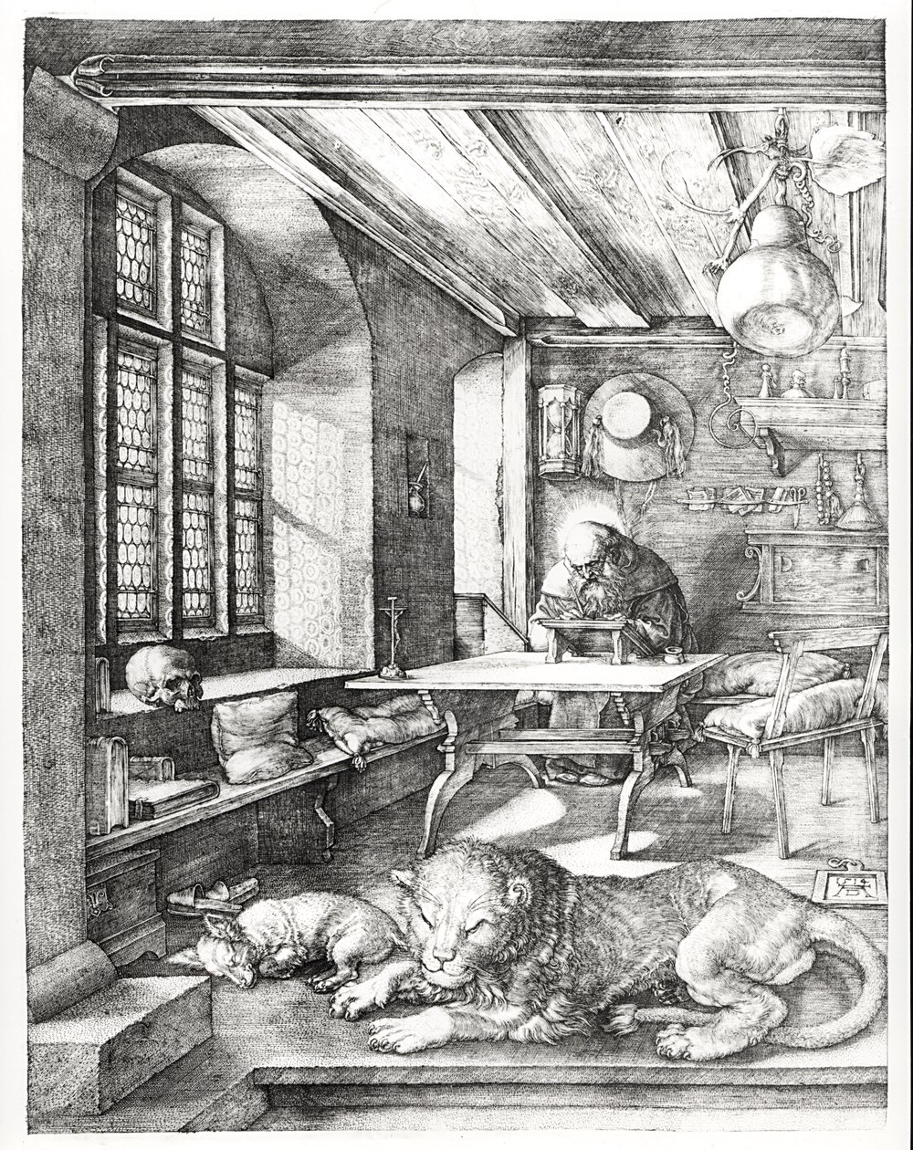 Szent Jeromos tanulmányában, 1514 alkotó: Albrecht Dürer