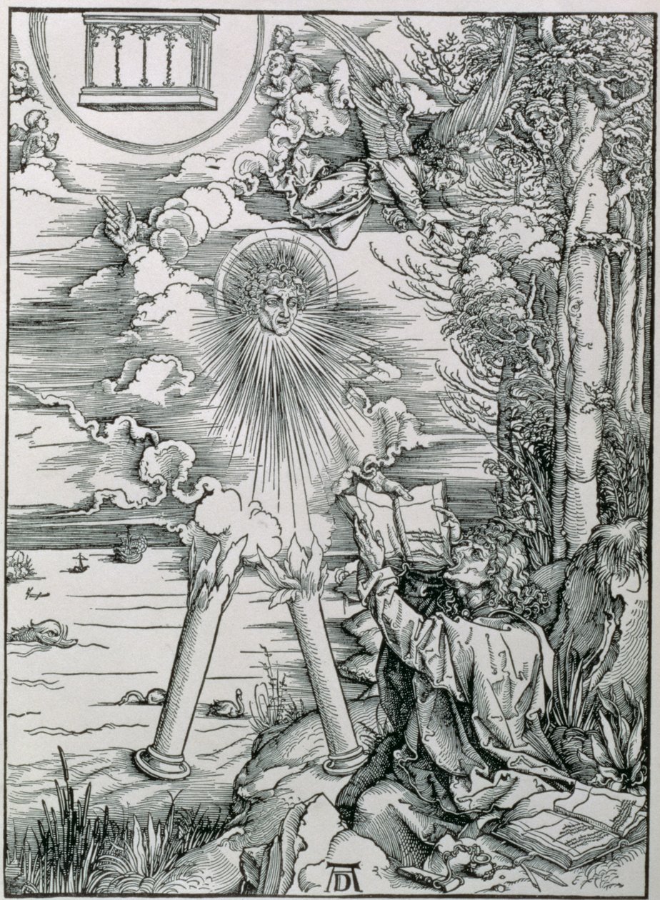 Szent János, aki felfalja az „Apokalipszis” vagy „Isteni Szent János kinyilatkoztatásai” könyvét, pub. 1498 alkotó: Albrecht Dürer