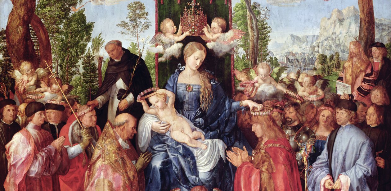 A rózsafüzér ünnepe, 1506 (157023 részlet) alkotó: Albrecht Dürer