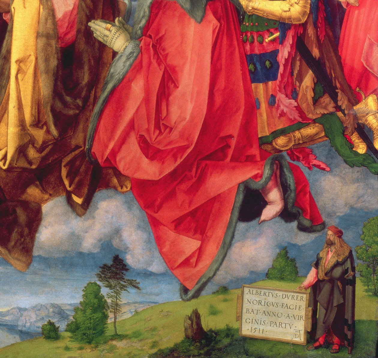 A Landauer-oltár, Mindenszentek napja, 1511 (68677 részlet) alkotó: Albrecht Dürer