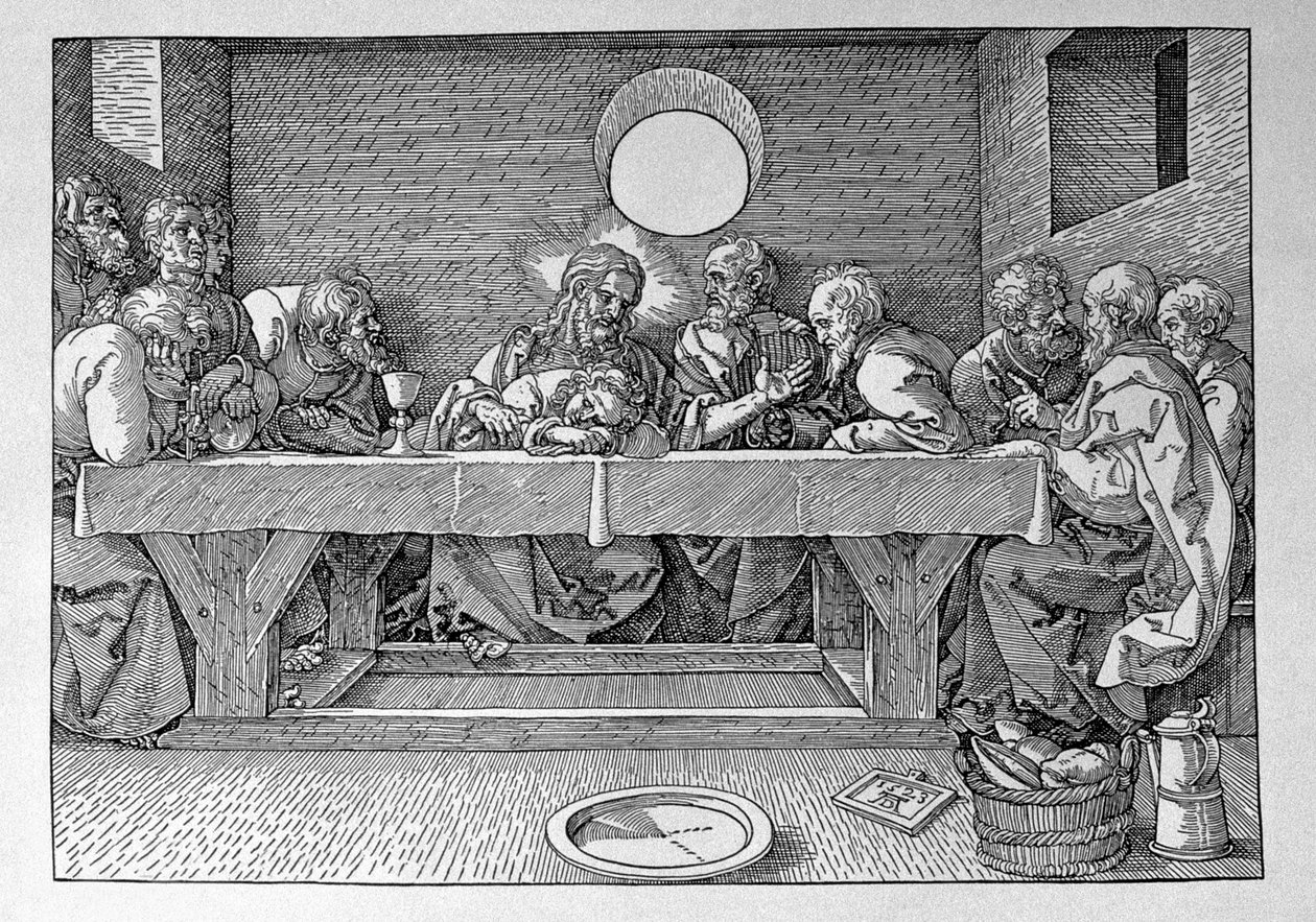 Az utolsó vacsora, kocsma. 1523 alkotó: Albrecht Dürer