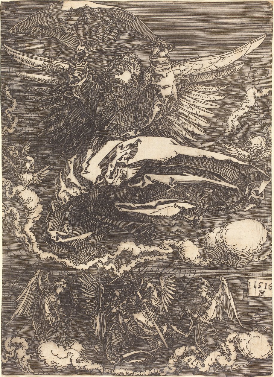 Az egyik angyal által tartott szudárium alkotó: Albrecht Dürer