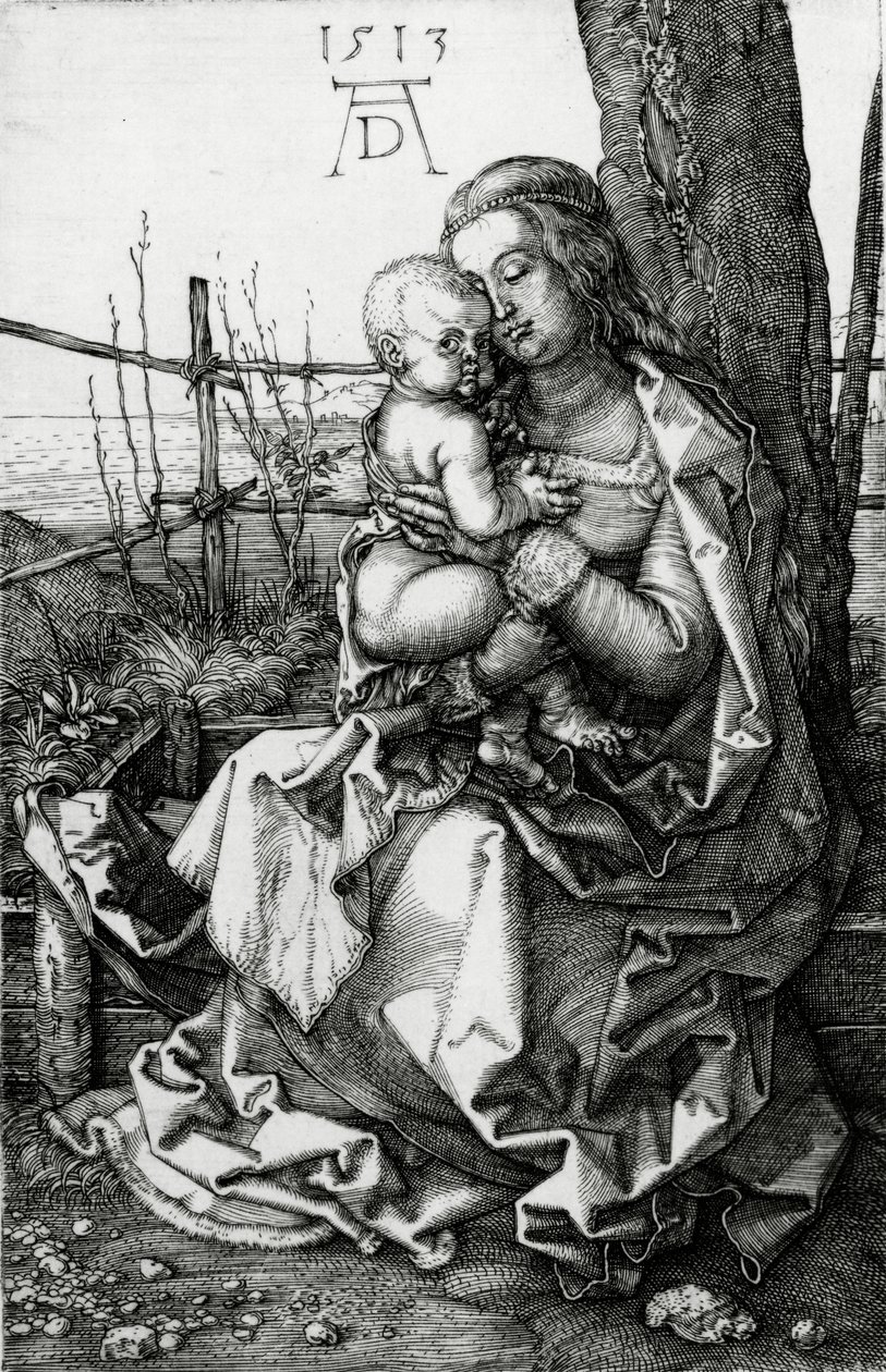 A Szűz és a Gyermek egy fa alatt ülve, 1513 alkotó: Albrecht Dürer