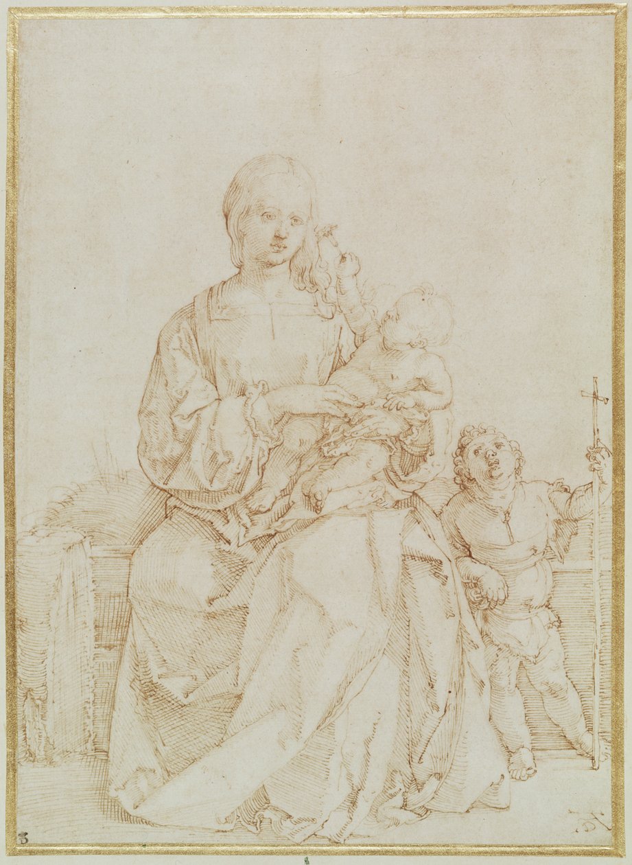 Szűz és gyermek Szent János csecsemővel, 1518 körül alkotó: Albrecht Dürer