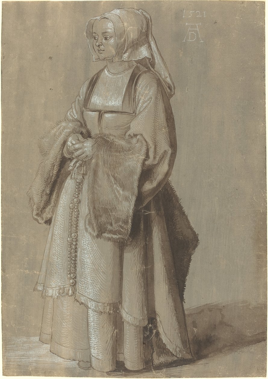 Fiatal nő holland ruhában alkotó: Albrecht Dürer