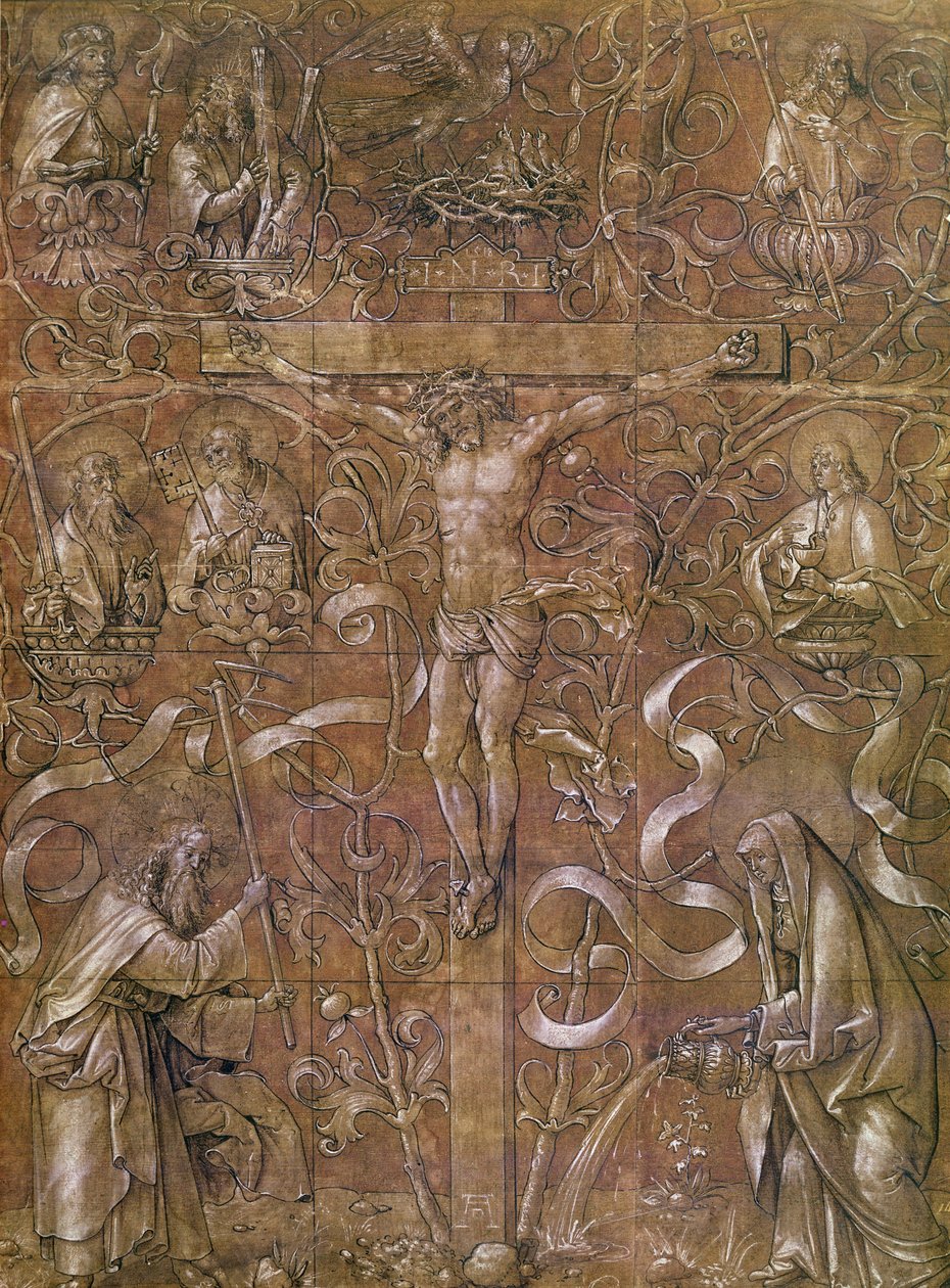 Krisztus a kereszten, 1518 (tinta papíron) alkotó: Albrecht Dürer
