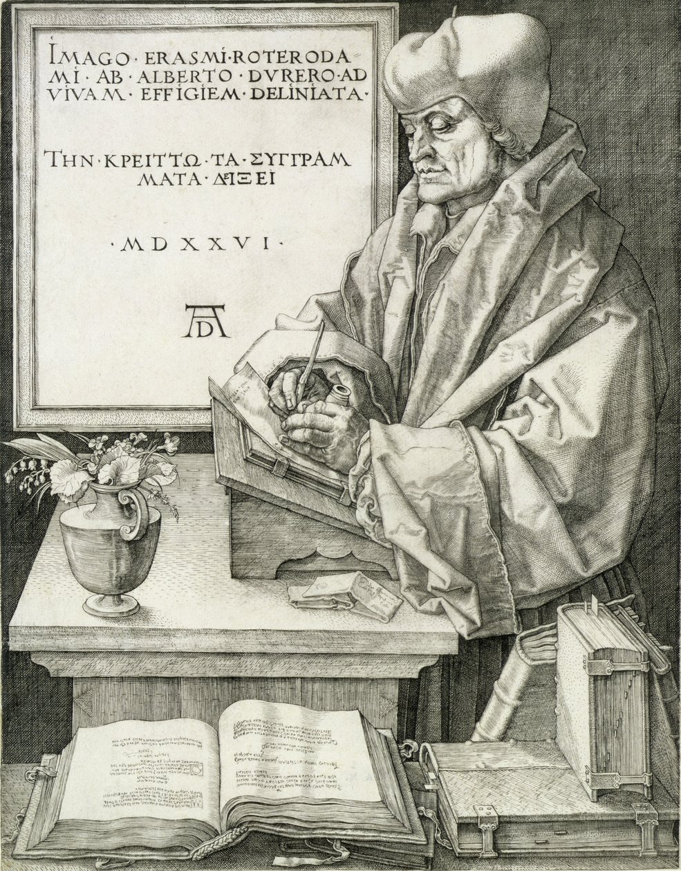 Desiderius Erasmus (1466-1536), rotterdami, 1526 alkotó: Albrecht Dürer