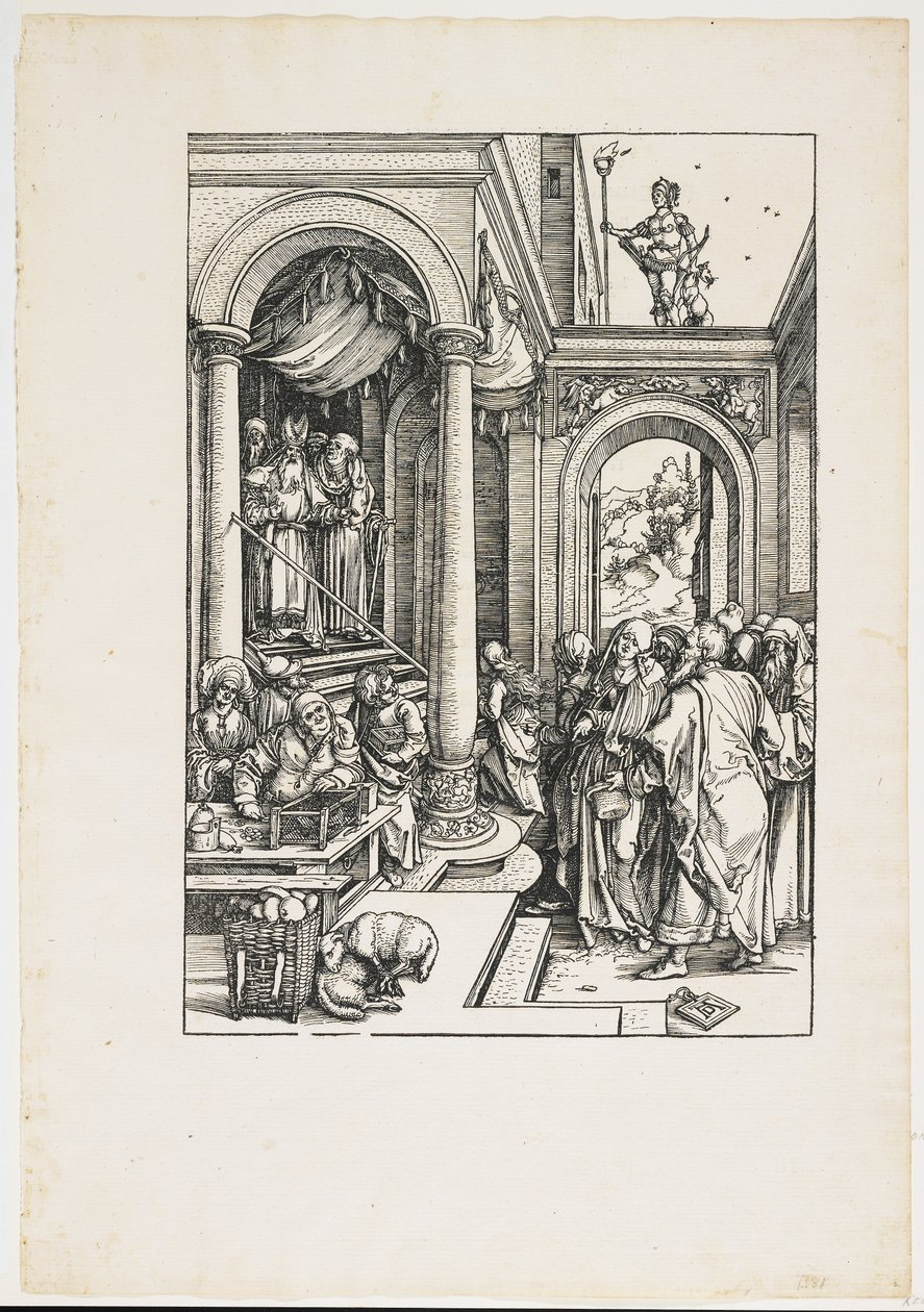 Szűzanya bemutatása a templomban, 1504-1505 (1511) alkotó: Albrecht Dürer