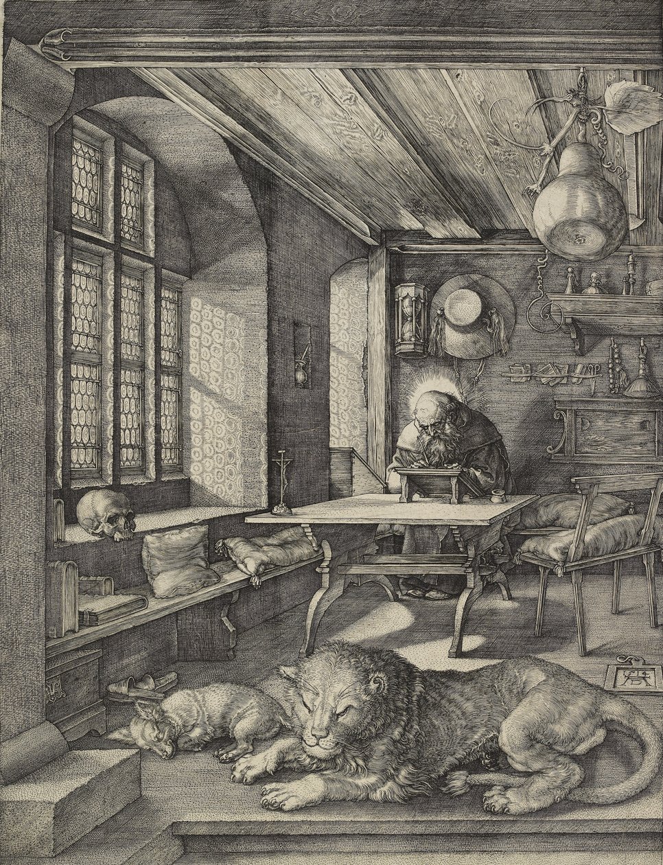 Szent Jeromos a dolgozószobájában, 1514 alkotó: Albrecht Dürer