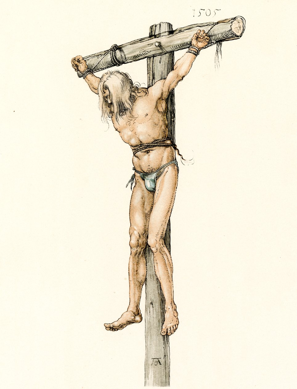Tanulmány a baloldali tolvajon alkotó: Albrecht Dürer