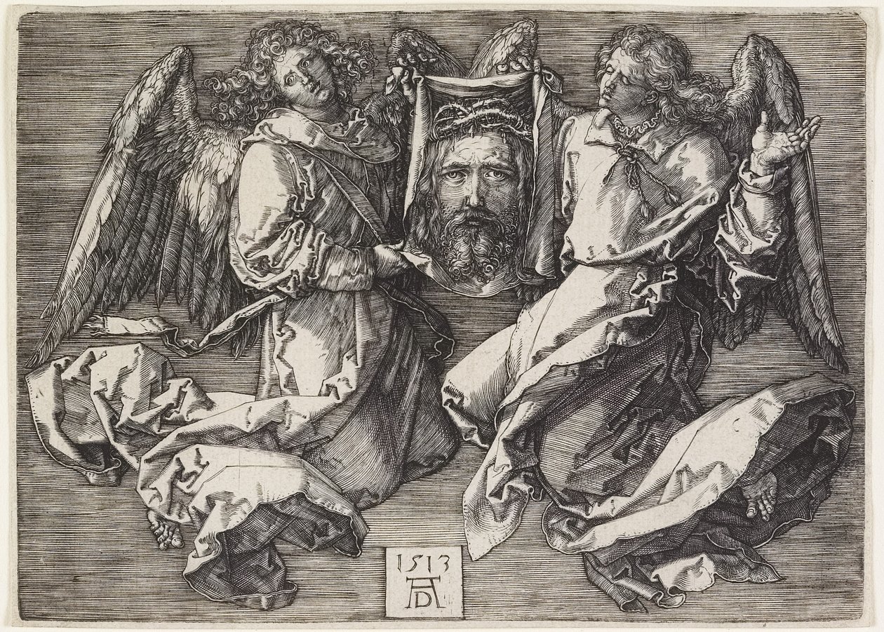 Két angyal által kiállított Sudarium, 1513 alkotó: Albrecht Dürer