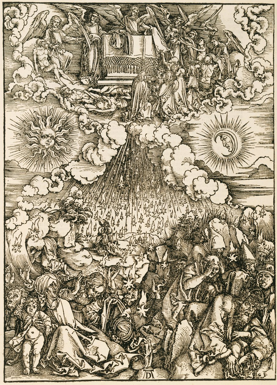 A hatodik pecsét felnyitása, Szent János apokalipsziséből, 1496-98 alkotó: Albrecht Dürer