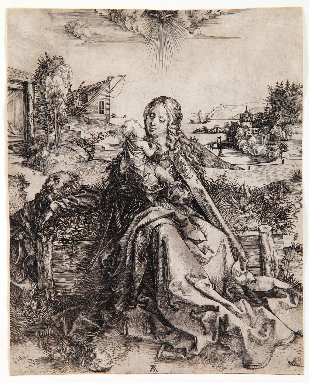 Szűz a pillangóval, 1495 körül alkotó: Albrecht Dürer