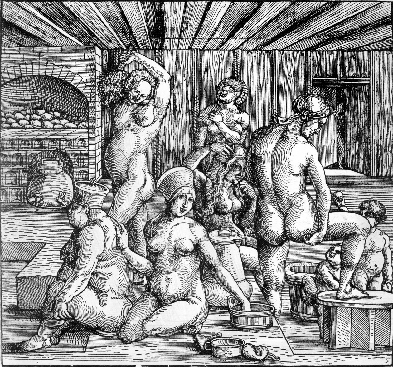 A női fürdő alkotó: Albrecht Dürer