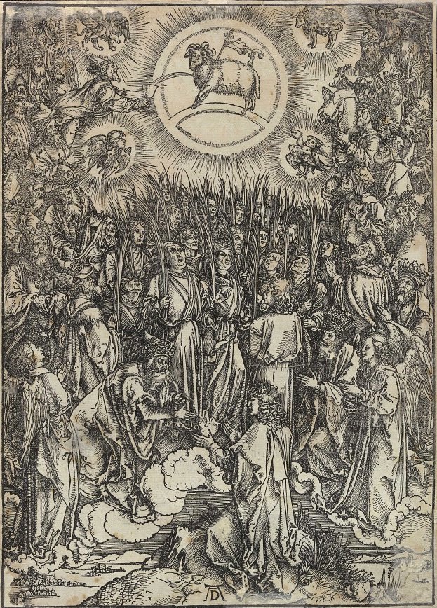 Isten Bárányának imádása alkotó: Albrecht Dürer