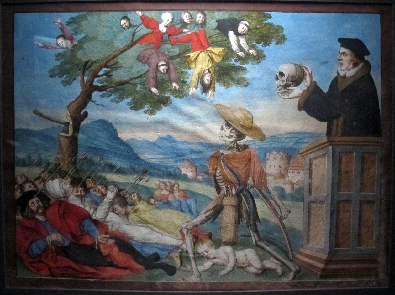 m. Manuel elveszett makapr táncának másolata a bern-i domonkos temetőből (1512-20) alkotó: Albrecht Kauw