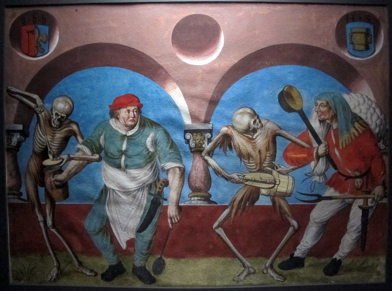 m. Manuel elveszett makapr táncának másolata a bern-i domonkos temetőből (1512-20) alkotó: Albrecht Kauw