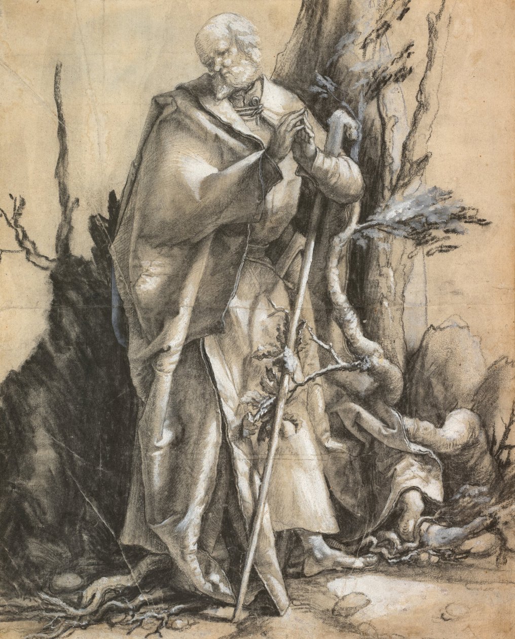 Szakállas szent egy erdőben, kb. 1516 alkotó: Albrecht Dürer
