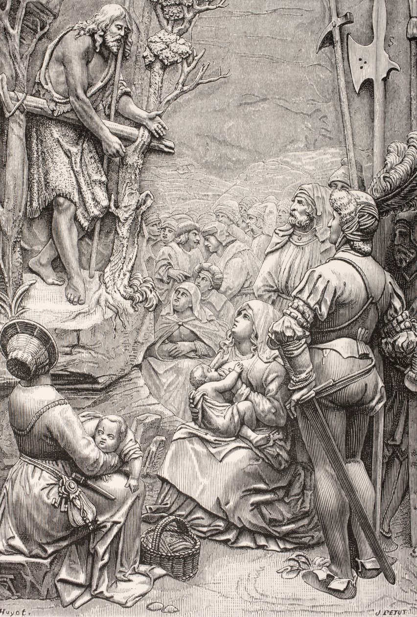 Keresztelő Szent János prédikál a sivatagban (metszet) alkotó: Albrecht (after) Durer or Duerer