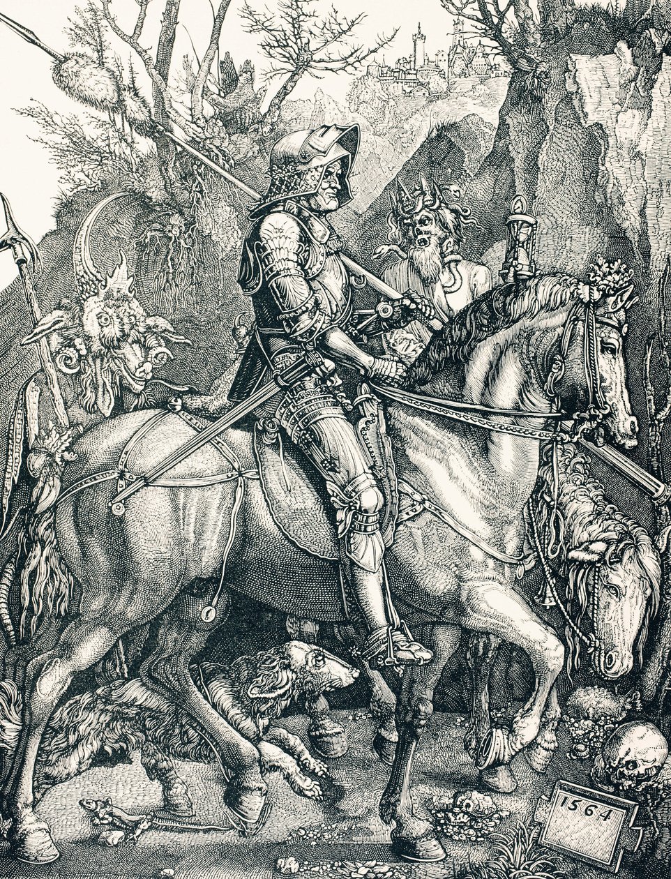 A halál lovagja, 1880 körül (metszet) alkotó: Albrecht (after) Durer or Duerer
