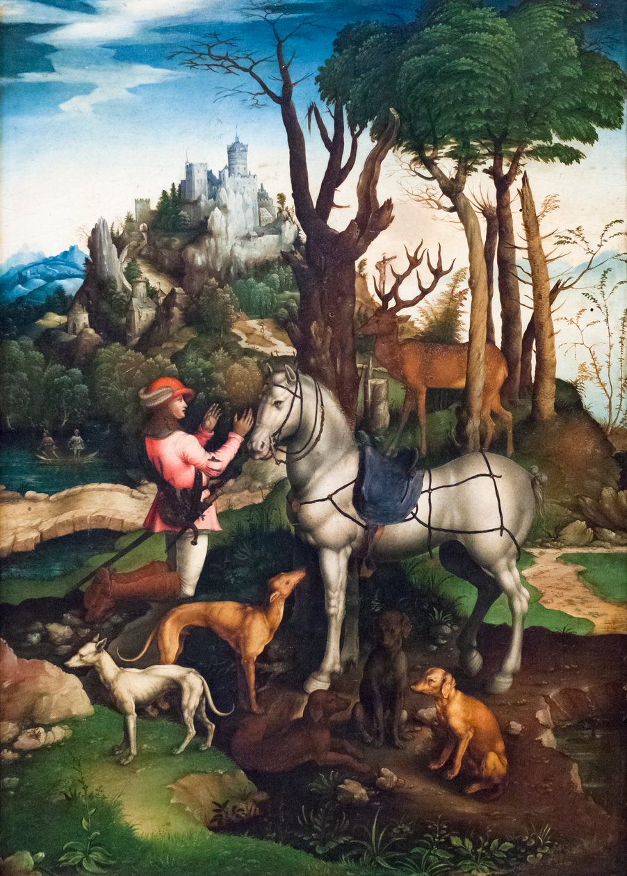 Szent Eustace látomása alkotó: Albrecht (after) Durer or Duerer