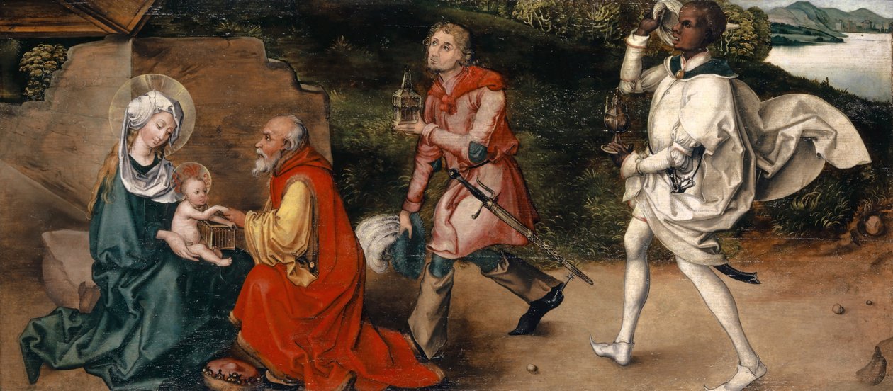 A mágusok imádása, 1492-94 körül (vegyes technika jegenyén) alkotó: Albrecht (attr. to) Durer or Duerer