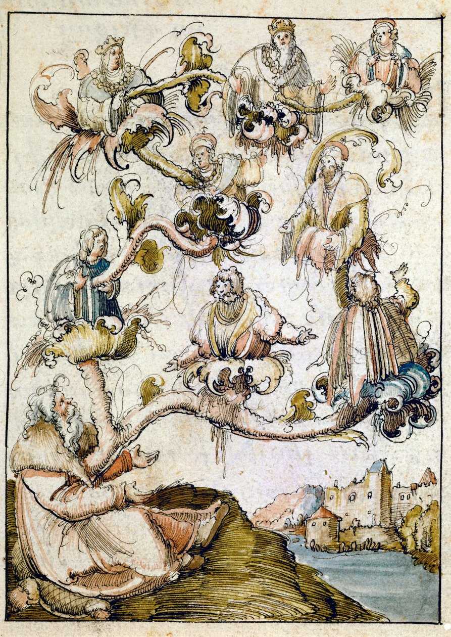 Egy Habsburg genealógia, valószínűleg Albrecht Altdorfer ... alkotó: Albrecht Altdorfer