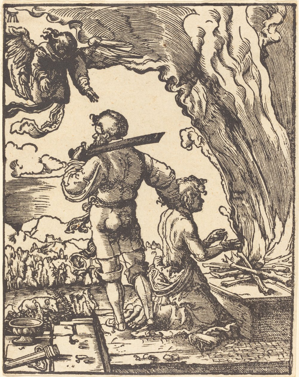 Ábrahám áldozata alkotó: Albrecht Altdorfer