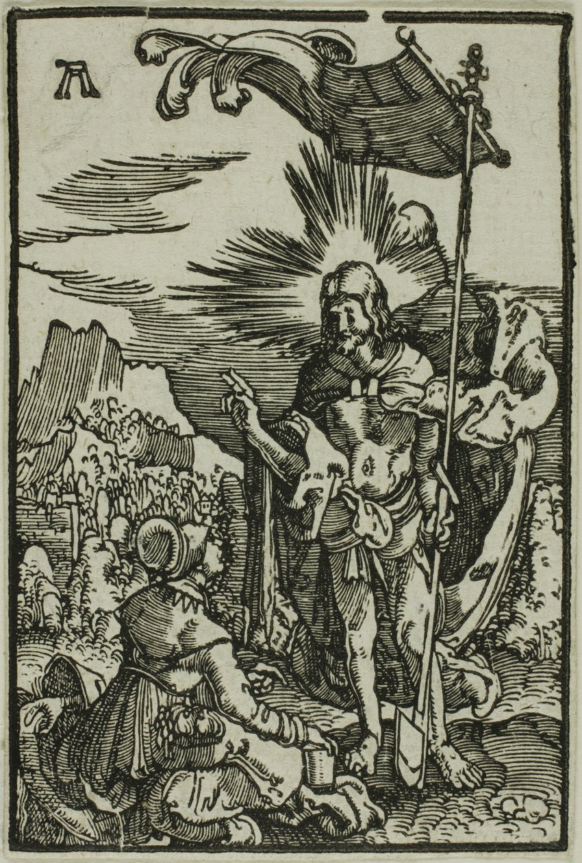 Krisztus megjelenik a Magdolnának, Az ember bukása és megváltása című fejezetből alkotó: Albrecht Altdorfer