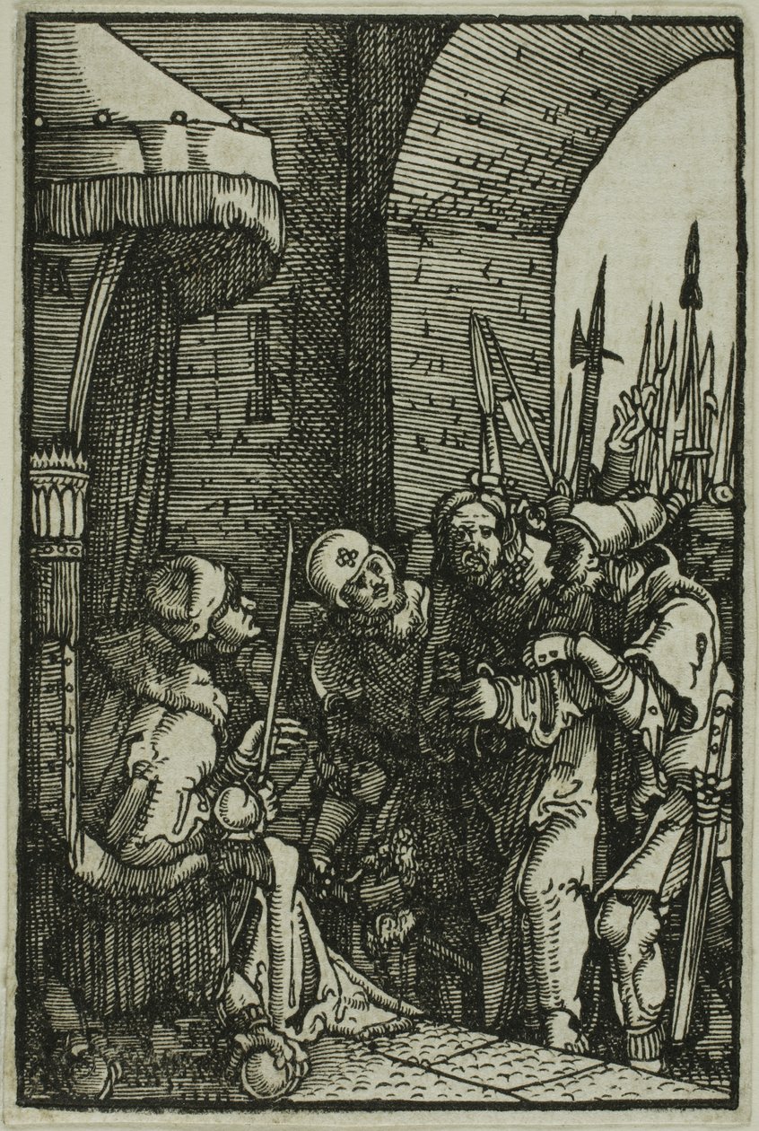 Krisztus Pilátus előtt, Az ember bukása és megváltása c alkotó: Albrecht Altdorfer