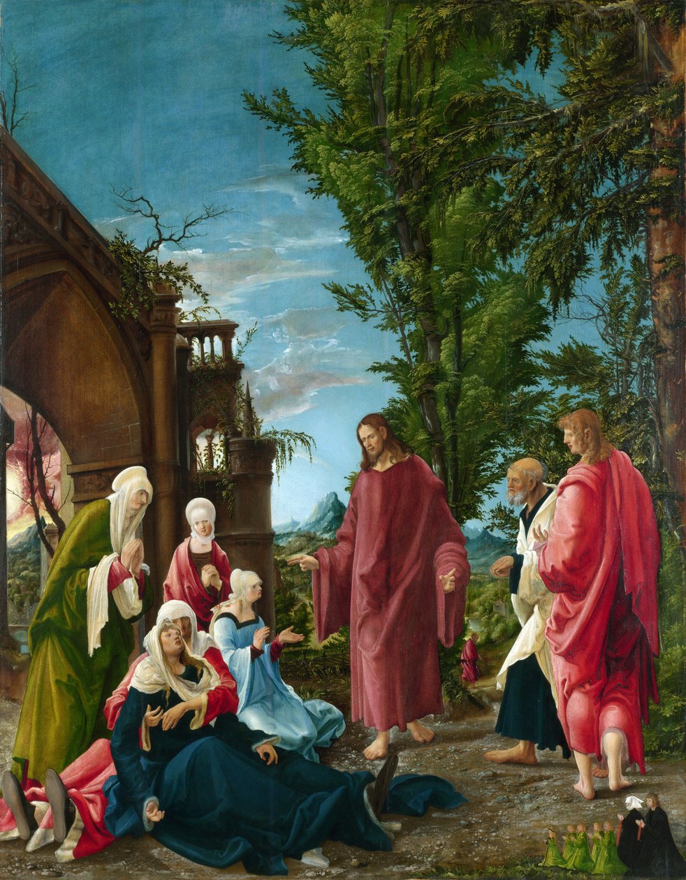 Krisztus elbúcsúzik anyjától alkotó: Albrecht Altdorfer