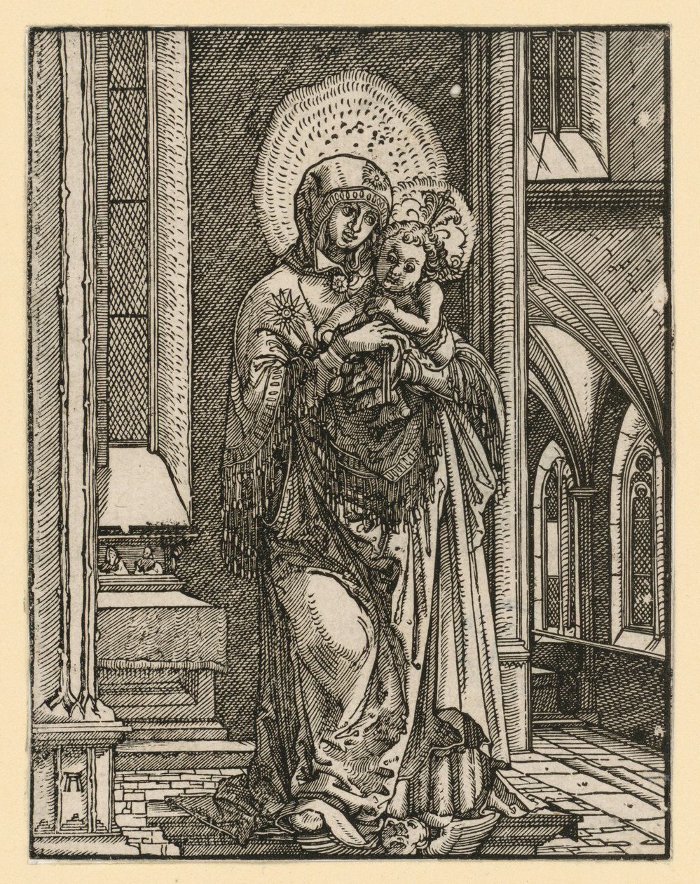 A templomban lévő „szép regensburgi Mária” alkotó: Albrecht Altdorfer